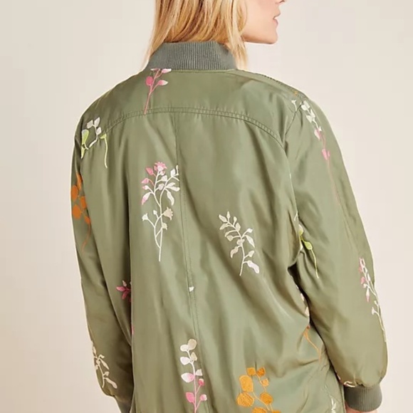 Anthropologie Ainsley Embroidered Bomber Jacket - Picture 2 of 10